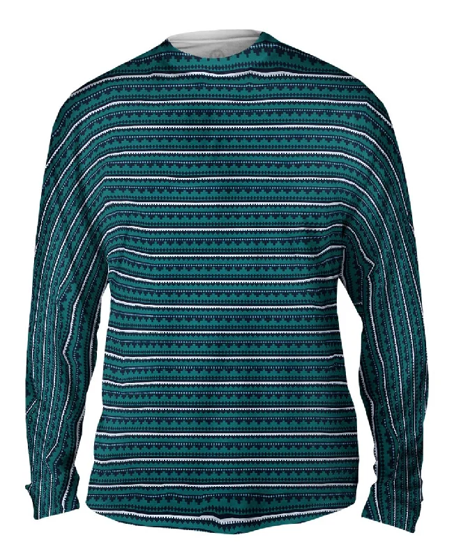 Hoodie Long Sleeve-Tribal Blueish Fun