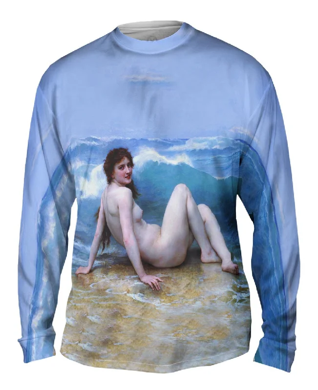 Long Sleeve Performance Shirt-William Adolphe Bouguereau - "The Great Wave" (1896)