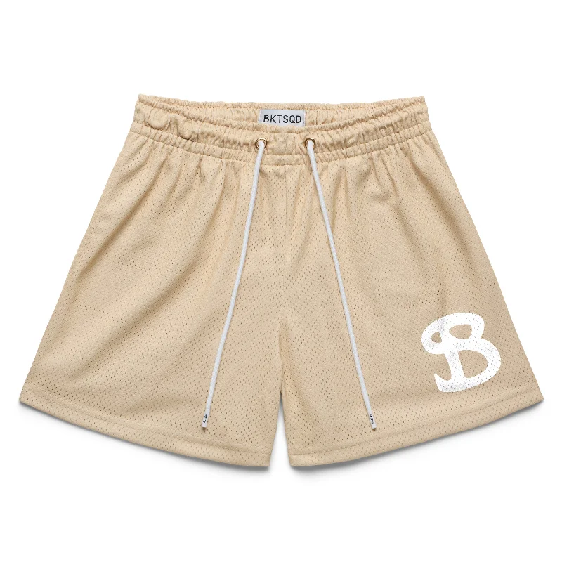 Trail Shorts-TOASTED CREAM SOLID SHORTS