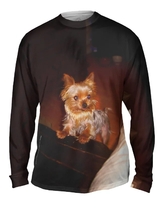 Long Sleeve Pullover Shirt-Yorkie Loves Attention