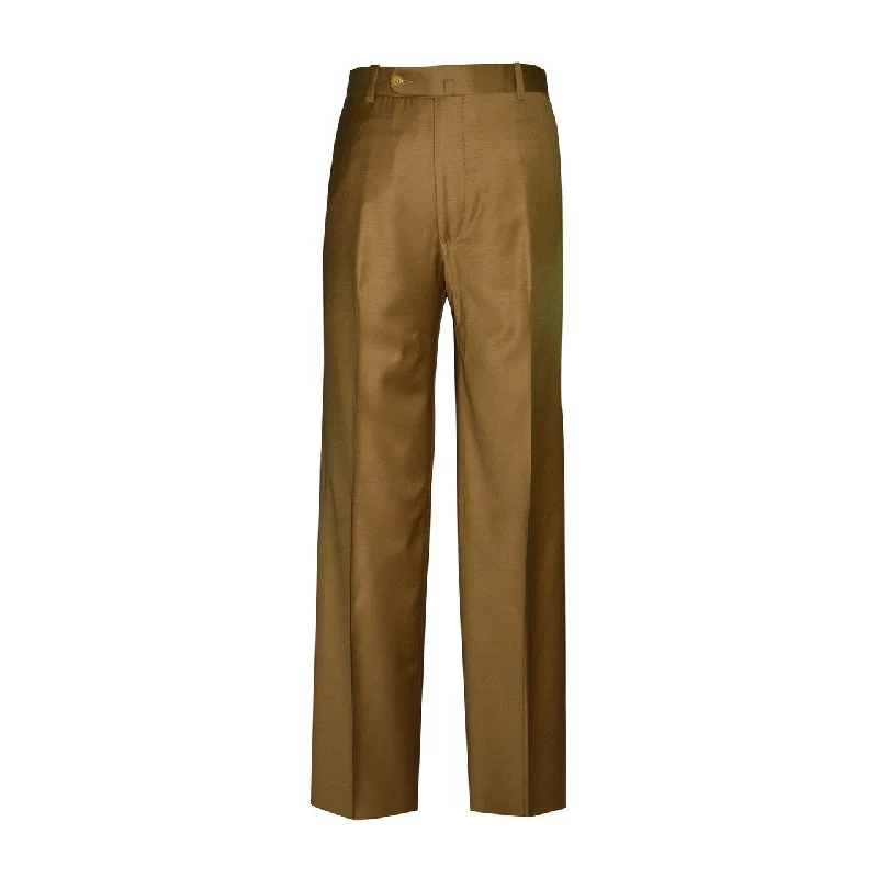 Casual Jogger Pants-Laguna Flat Front Trouser - Tobacco