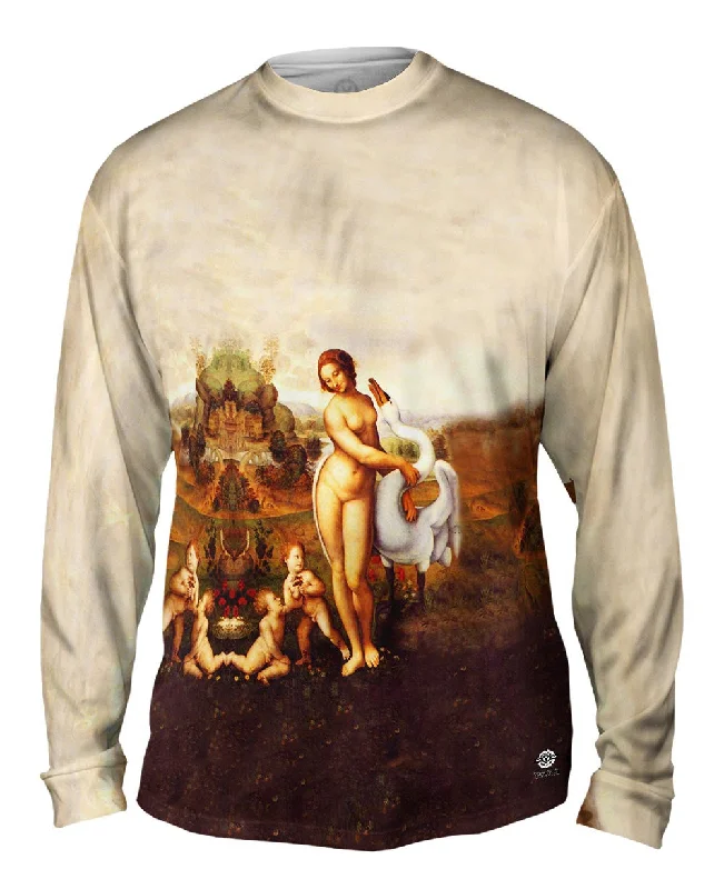 Heavy Duty Long Sleeve-Leonardo Da Vinci - "Leda" (1510)