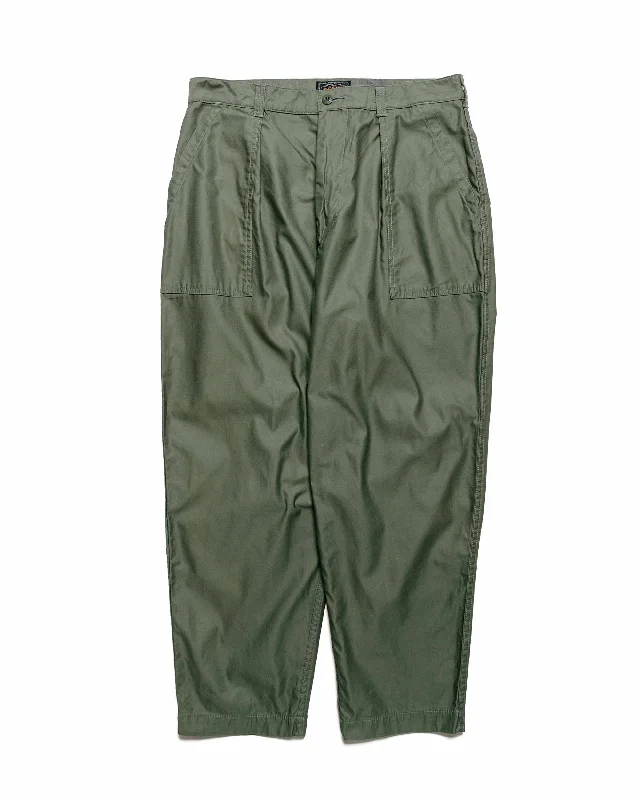 Track Pants-Beams Plus 1Pleat Baker 80/3 Back Satin Sage