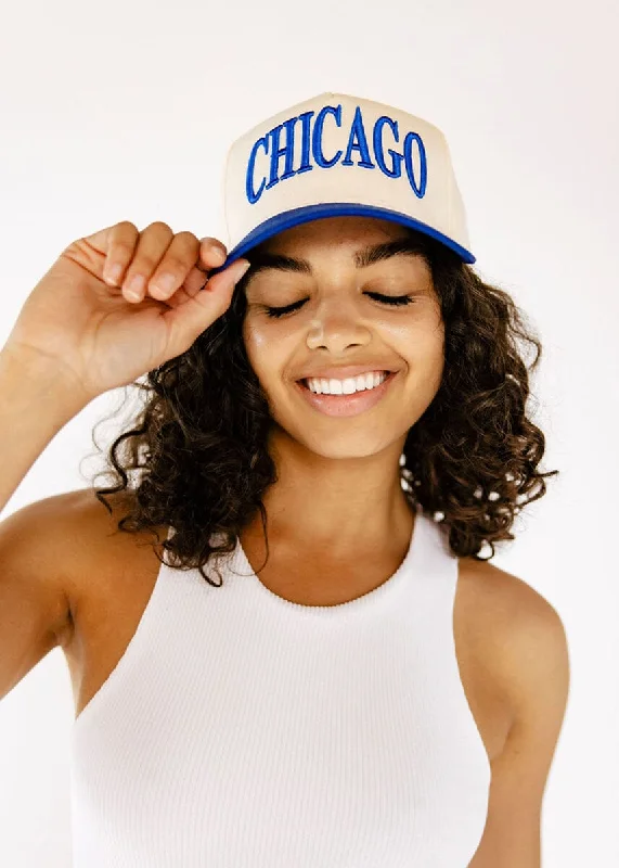 Airy Hat-Chicago Puff Baseball Cap - Royal Blue