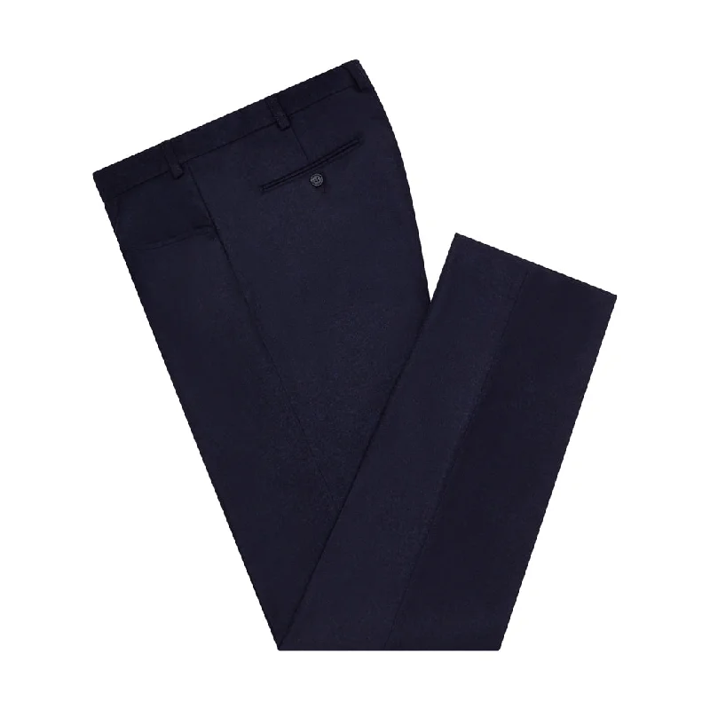 Fashion Pants-Tythe Navy Frogmouth Flannel Trousers