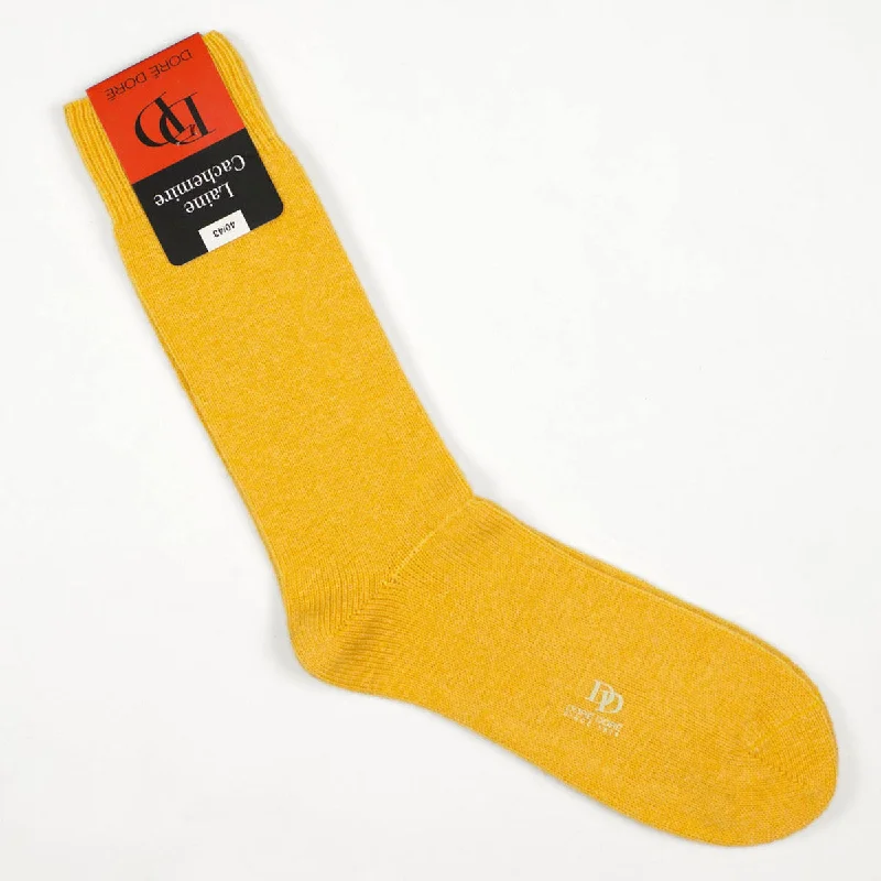 Knee Socks-Wool & cashmere socks, saffron