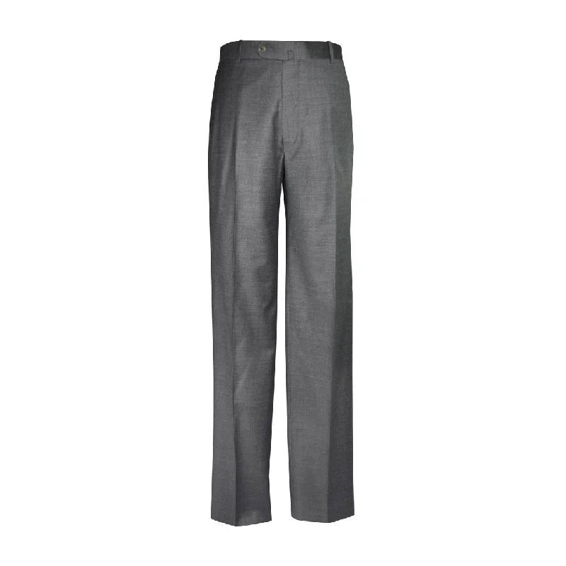 Quilted Pants-Laguna Flat Front Trouser - Ash