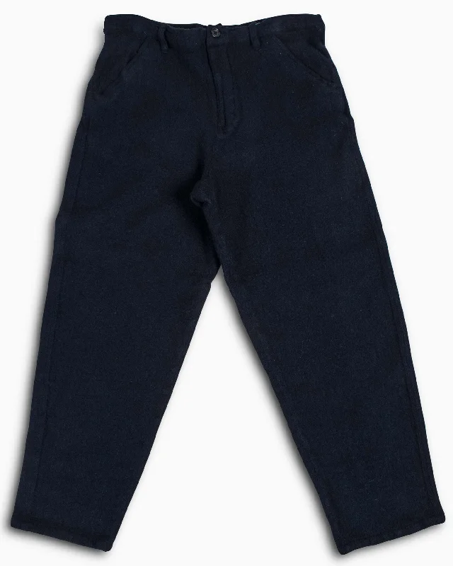 Stretchy Pants-Comme des Garçons SHIRT Boiled Wool Pants Navy