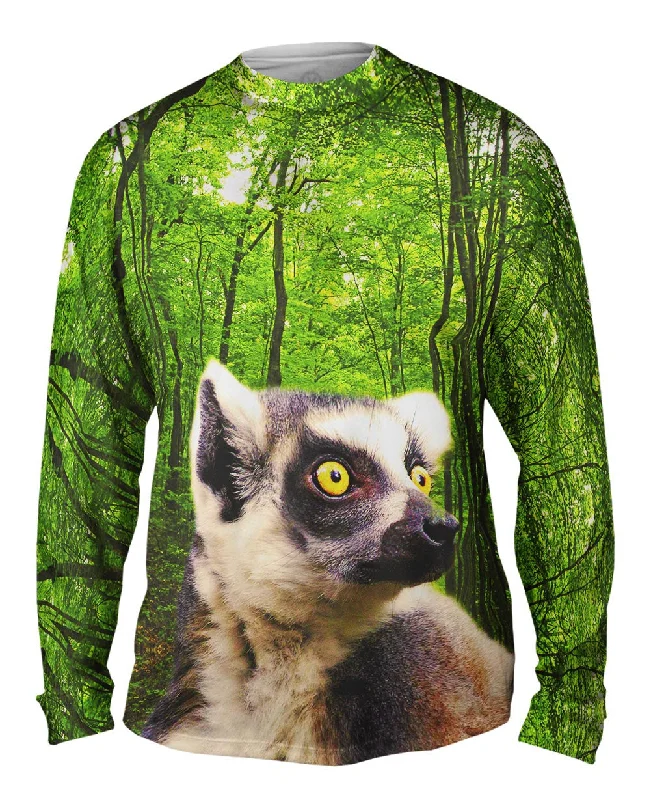 Long Sleeve Sweater-Yellow Eyed Lemur