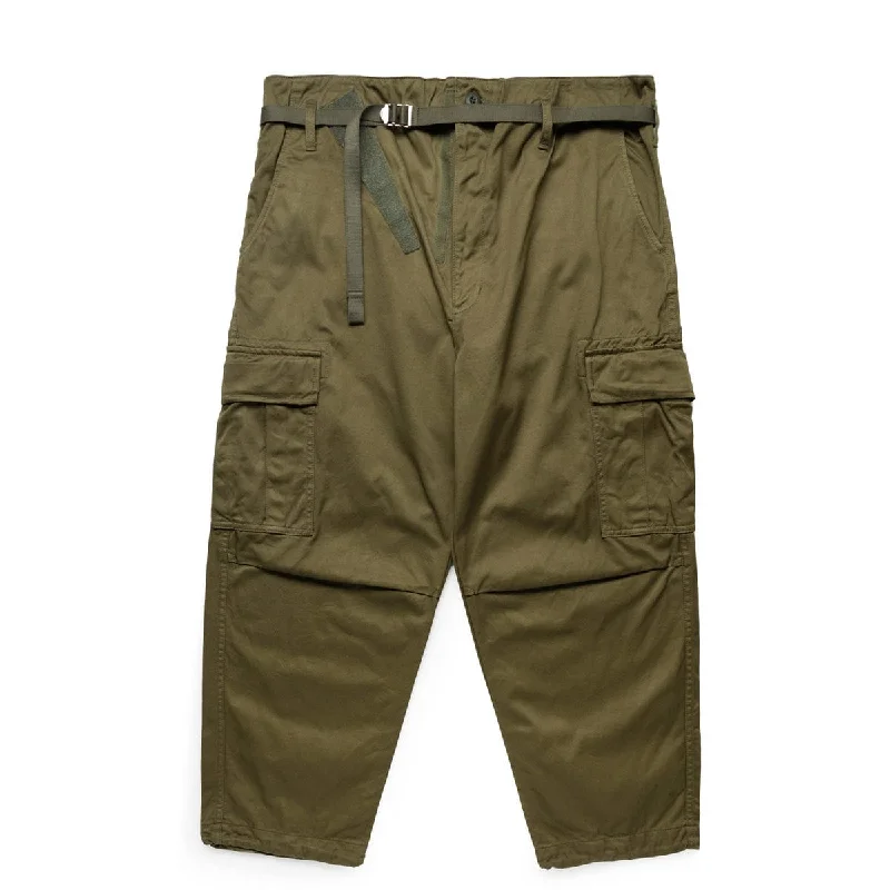 Pleated Pants-BELTED CARGO TROUSERS