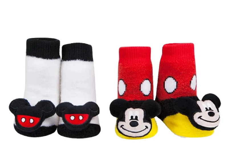 Casual No-Show Socks-Waddle Mickey Mouse Rattle Socks