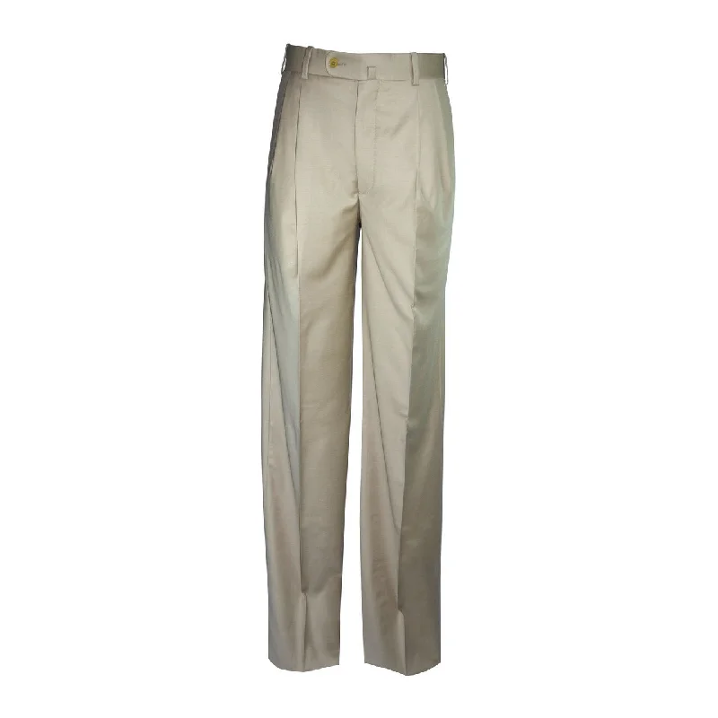 Utility Pants-Newport Pleated Front Trouser - Stone