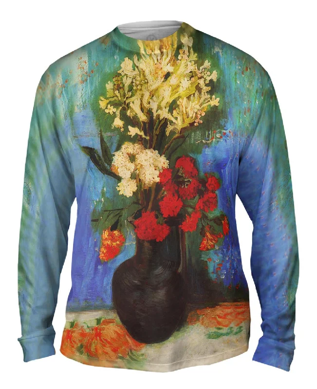 Performance Long Sleeve Top-Van Gogh -"Vase with Carnations" (1886)