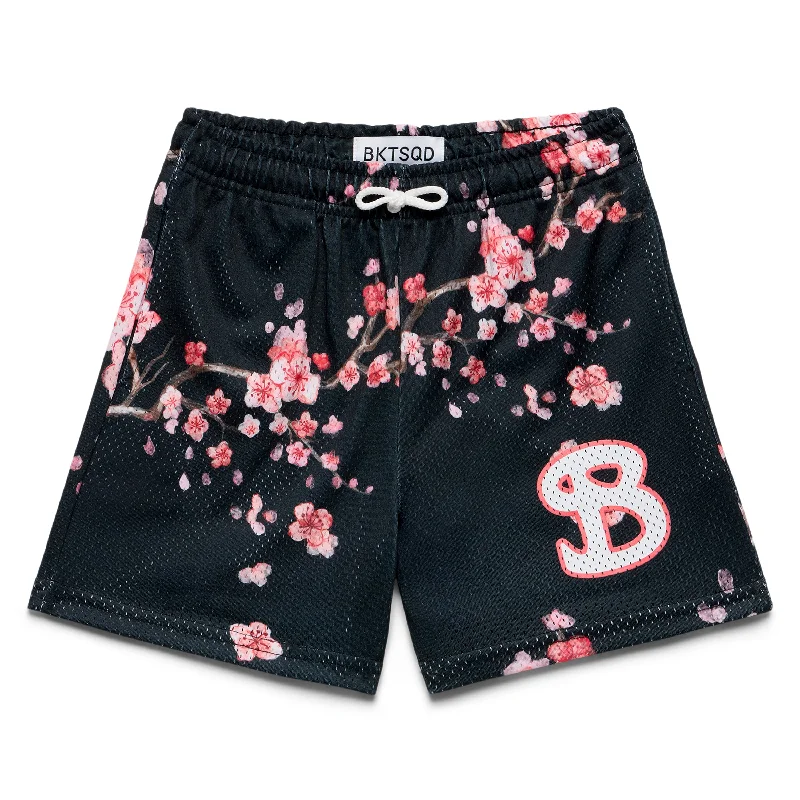 Adjustable Shorts-CHERRY BLOSSOM YOUTH SHORTS