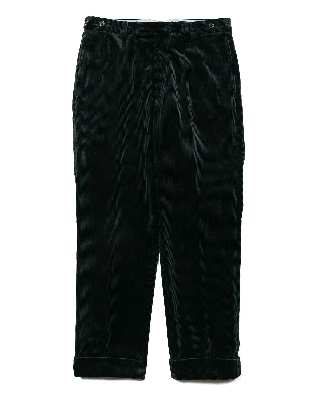 Jogger Style Pants-Beams Plus Ivy Trousers Ankle-Cut Corduroy Charcoal Grey