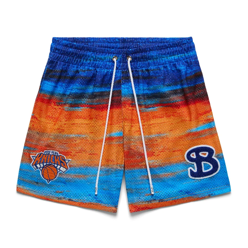 Fashion Trend Shorts-NBA x BKTSQD NEW YORK KNICKS SKY SHORTS