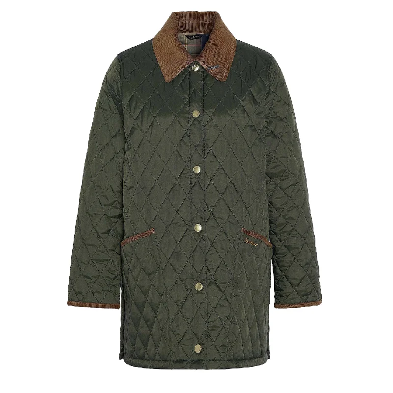 Reflective Jacket-Barbour Womens 30th Anniversary Modern Liddesdale Olive / Classic