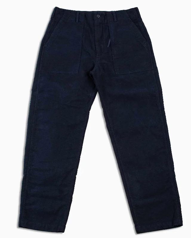 Travel Pants-Engineered Garments Fatigue Pant Dark Navy Cotton Moleskin