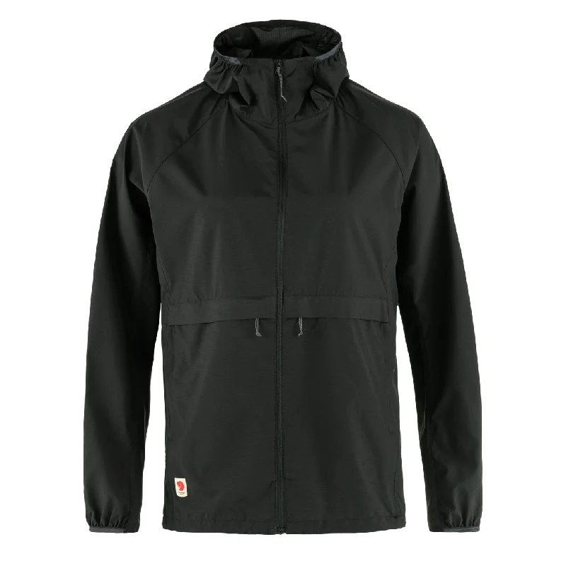 Custom Jacket-Fjallraven Womens High Coast Wind Hoodie Black