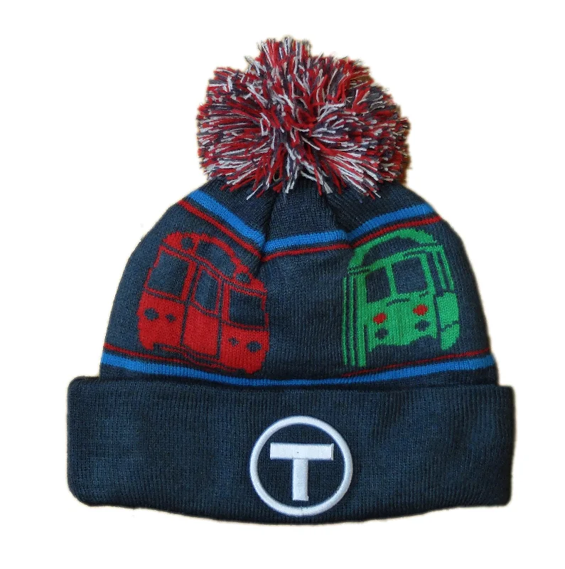 Adjustable Snapback Hat-Boston MBTA Pom Pom Hat (KIDS)