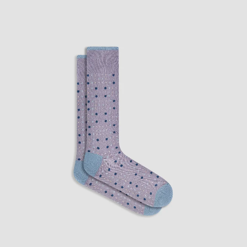 Seamless Compression Socks-Dotted Cashmere Mid-Calf Socks