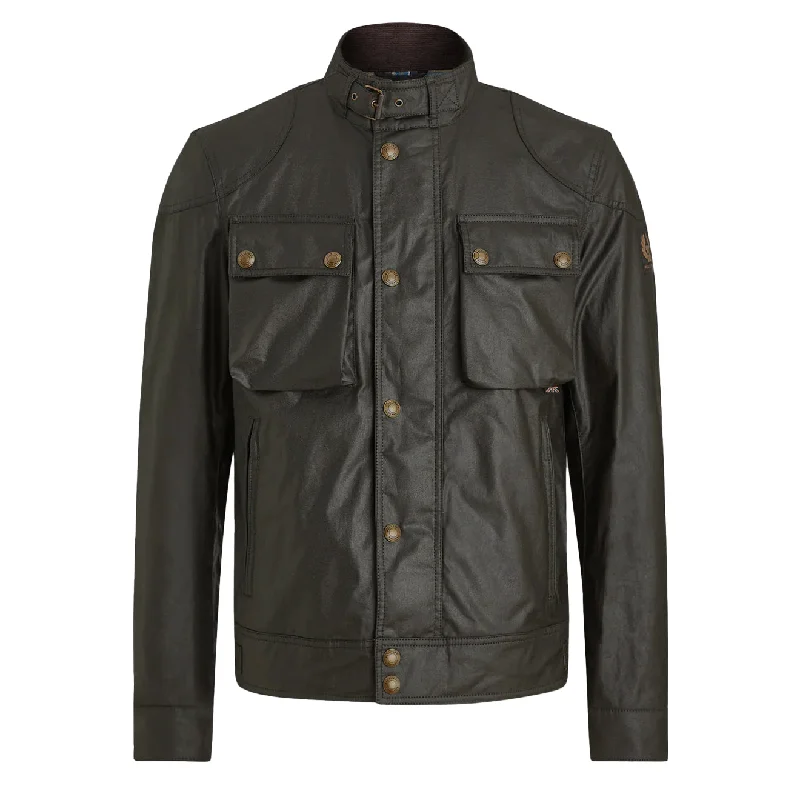 Full Zip Jacket-Belstaff Racemaster Jacket Faded Olive