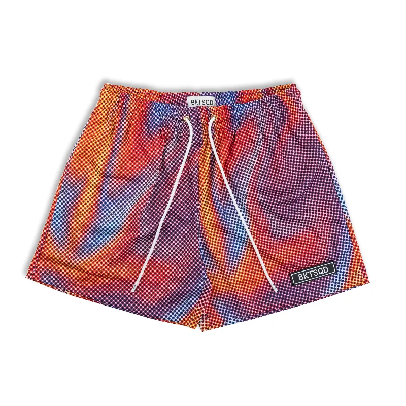 Sports Shorts-POINTILLISM SHORTS - PRISM PINK, RED, PURPLE