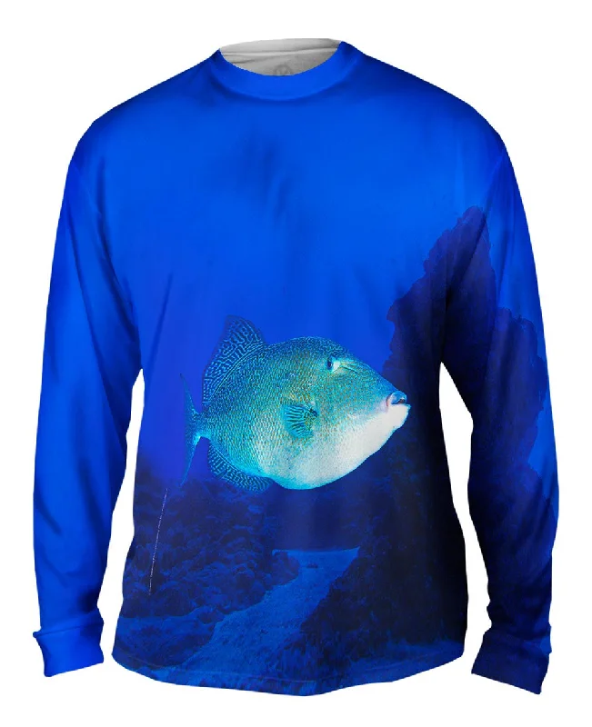 Long Sleeve Hoodie-Tron Fish Underwater