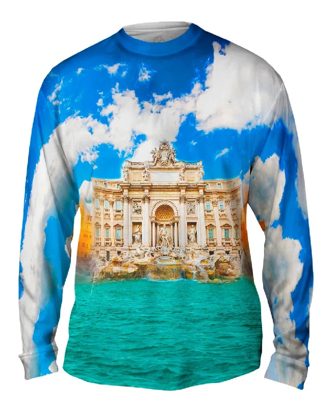 Warm Long Sleeve-Trevi Fountain Rome Italy