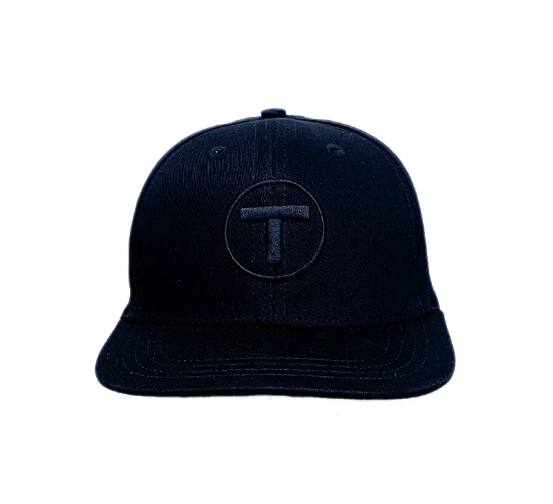 Fashionable Sun Hat-Kids' Boston MBTA T Logo Flat Brim Hat Black