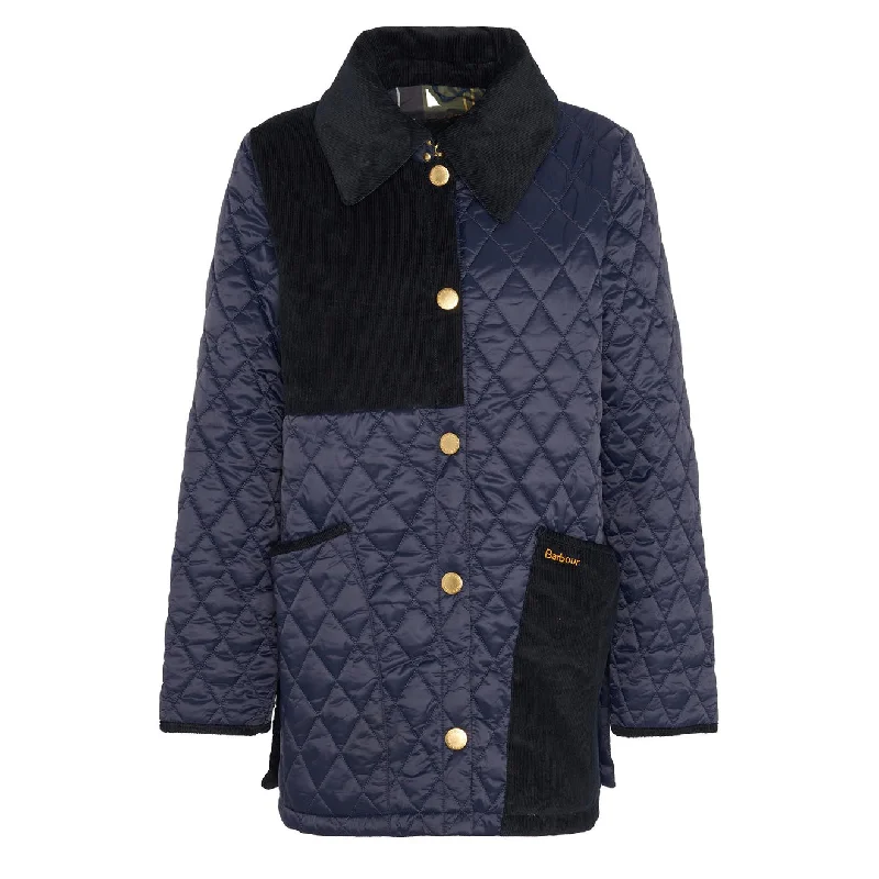 Stretch Jacket-Barbour Womens Reeth Quilt Navy / Classic