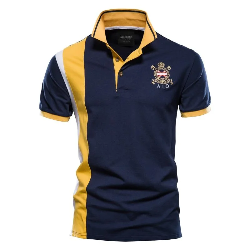 Embellished Shirt-Badge Embroidery Polo Shirt