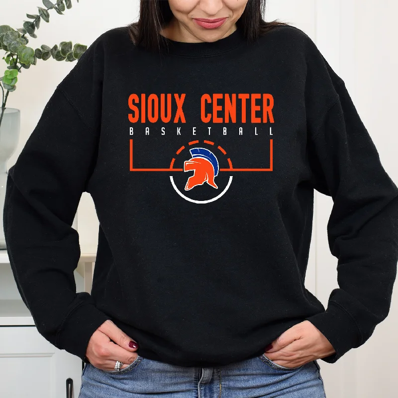 Embellished Shirt-HALF COURT BASKETBALL SWEATSHIRT