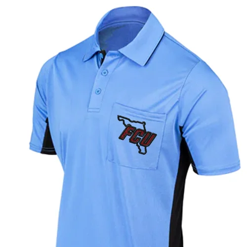 Striped Shirt-FCU Logo Sky Blue Smitty MLB Replica Umpire Shirts