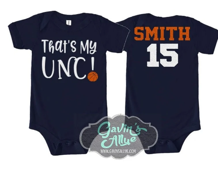 Pocket Blouse-Glitter Basketball Shirts | Basketball Sister Infant Bodysuit | That's My Unc! | Bella Canvas Bodysuit