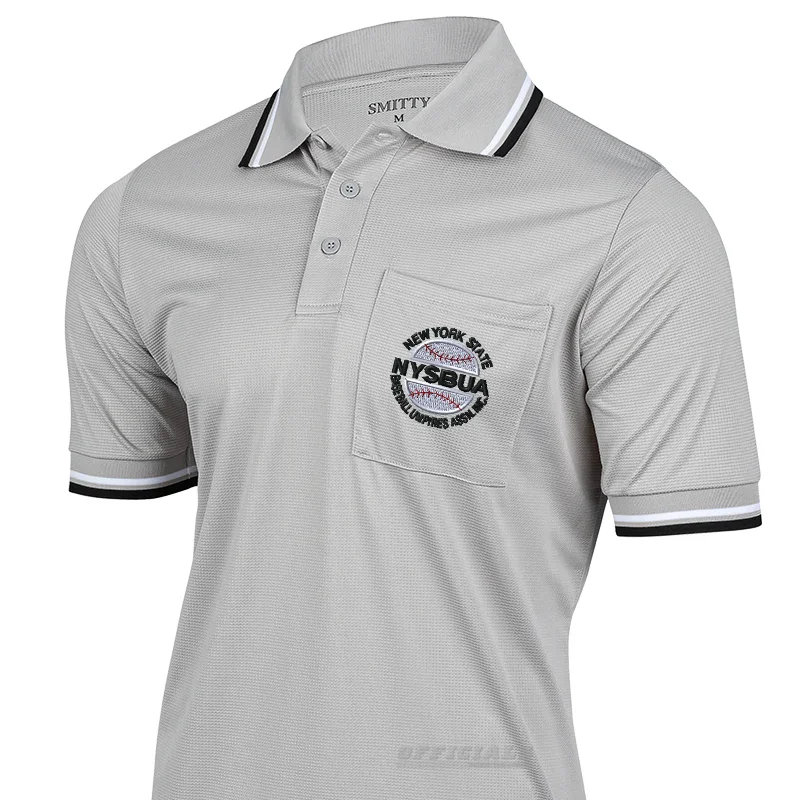 Cropped Shirt-NYSBUA Logo Grey Umpire Shirt