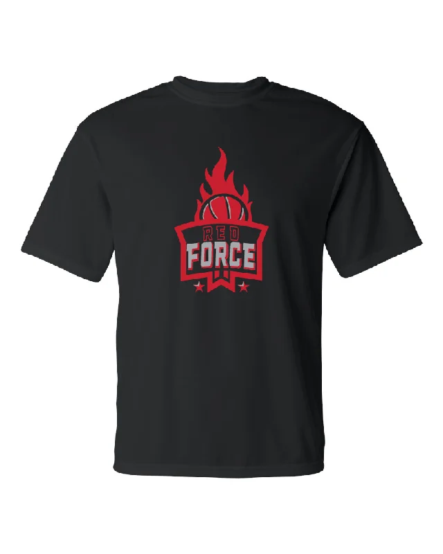 V-Neck Blouse-Red Force Dri Fit TShirt