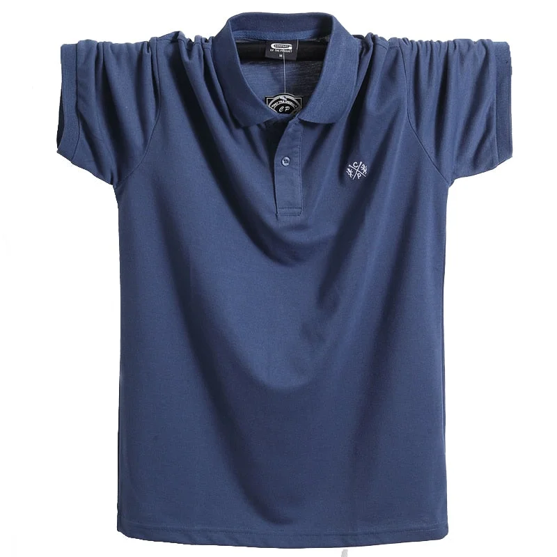 Crew Neck Blouse-Summer Men Polo Shirt