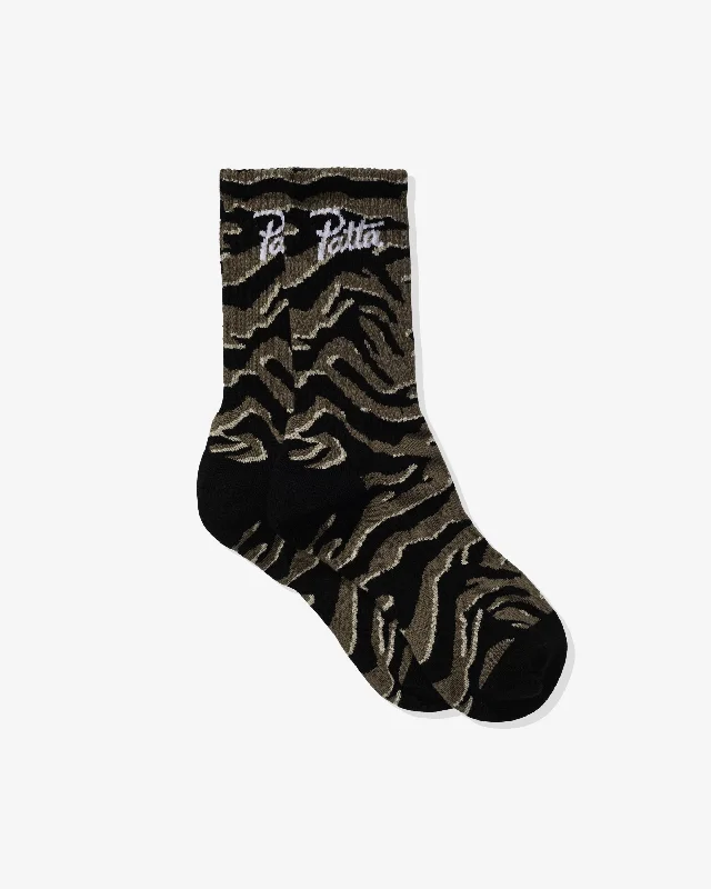 Running Performance Socks-PATTA TIGER STRIPE SCRIPT LOGO SPORT SOCKS - MULTI