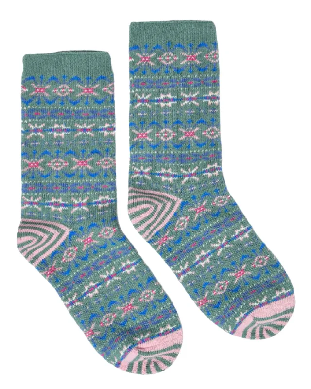 Soft Cotton Socks-Joules Lucille Fairisle Socks